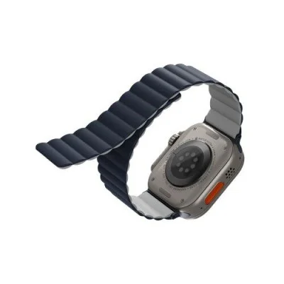 Uniq Revix Reversible Strap For Apple Watch 49/45/44Mm - Storm Blue / Chalk Grey